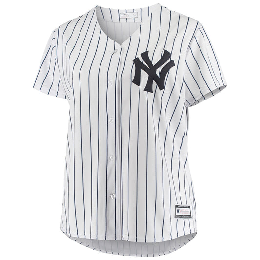 Women's Aaron Judge Profile Yankees Plus Size Replica Jersey - White