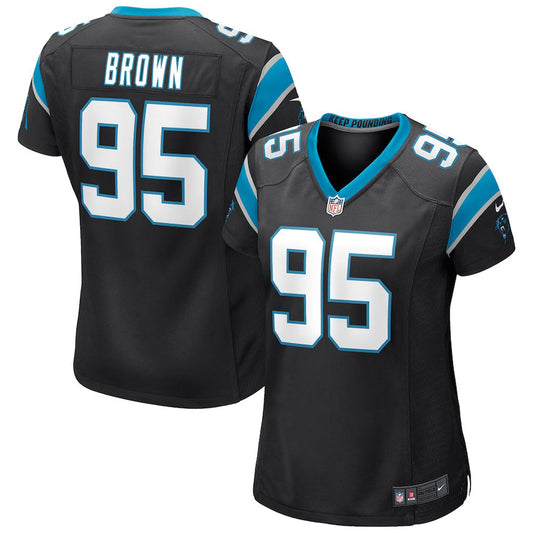 Women's Carolina Panthers Derrick Brown Game Jersey - Black