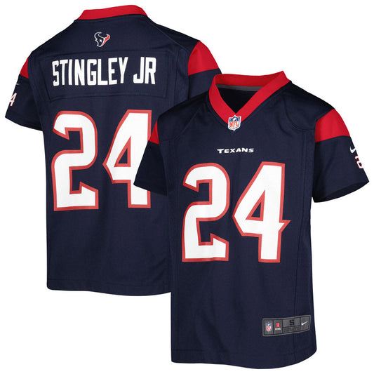 Youth Houston Texans Derek Stingley Jr. Game Jersey Navy